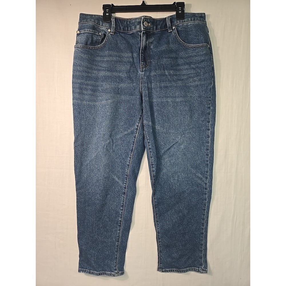 Talbots Women's Everyday Relaxed Jeans Blue Denim Size 16 Stretch Cooper Wash